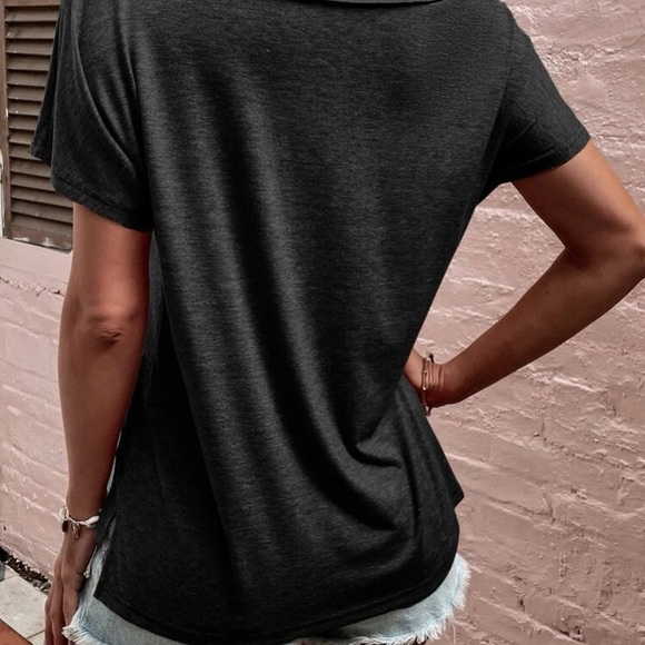 Black V Dolman Sleeve Top - Picture 7 of 16